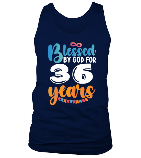 Birthday Blessed by God for 36 Years Tank Top Unisex