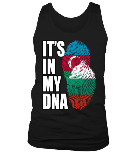 Bulgarian And Azerbaijani Mix Heritage DNA Flag Tank Top Unisex