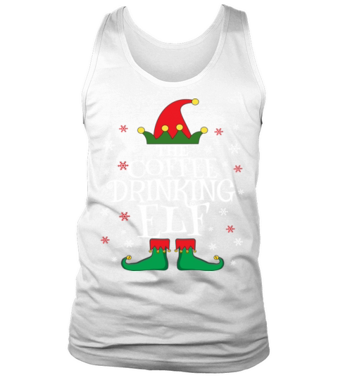 Coffee Drinking Elf Family Matching Group Tank Top Unisex