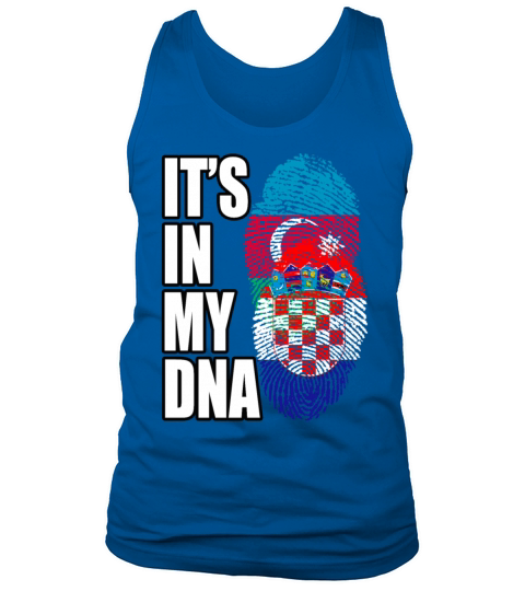 Croatian And Azerbaijani Mix Heritage DNA Flag Tank Top Unisex