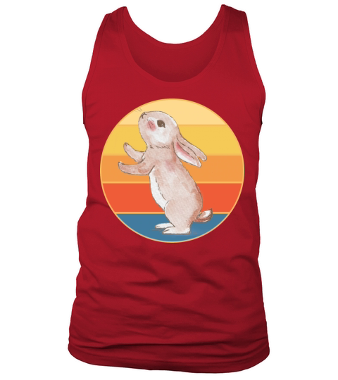 Cute Rabbit Bunny Retro Sunset Vintage Animal Pet Tank Top Unisex