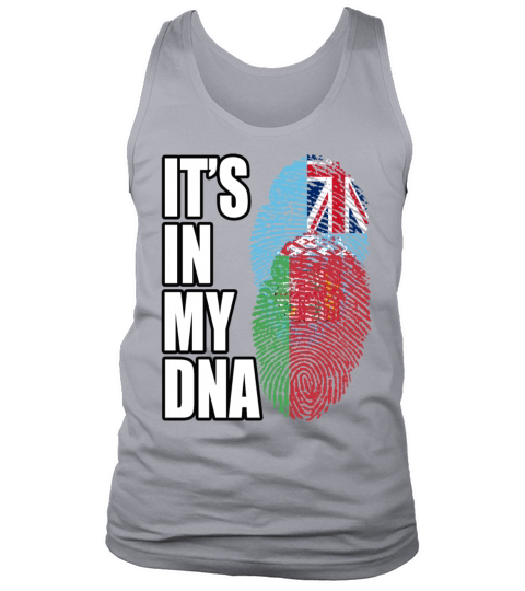 Fijian And Belarusian Mix Heritage DNA Flag Tank Top Unisex