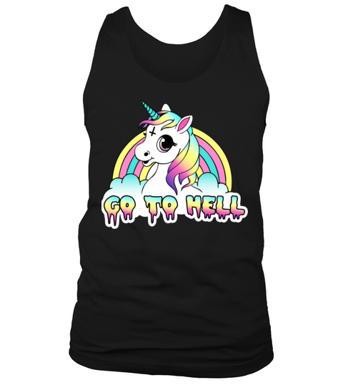 Go To Hell quot Pastel Goth Unicorn Tank Top Unisex