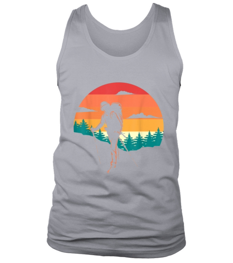 Hiking Hiker Vintage Retro Sunset Tank Top Unisex