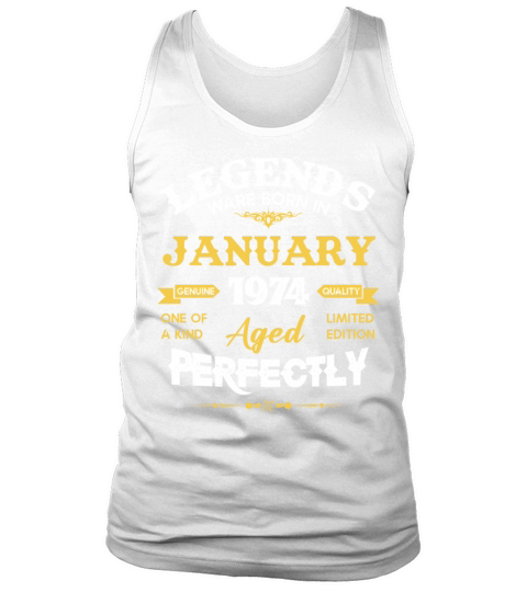January 1974 Vintage Birthday Present Tank Top Unisex