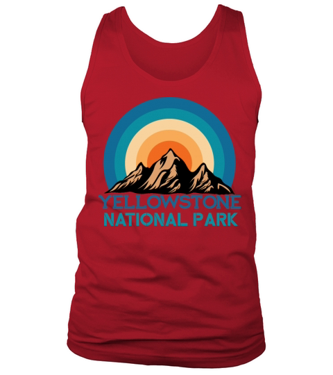 Vintage Retro Yellowstone National Park Mountain Tank Top Unisex