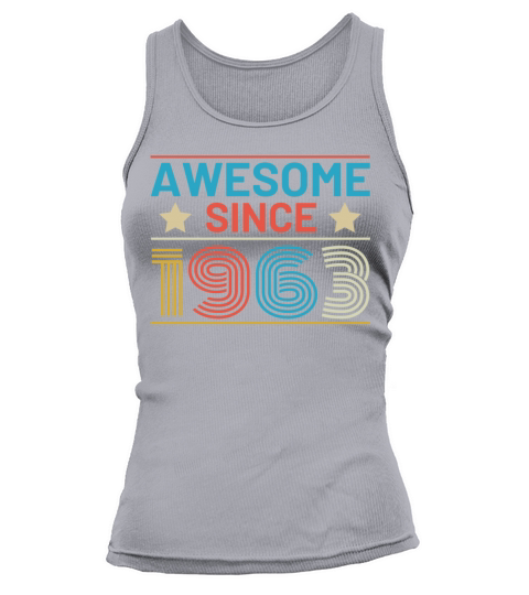 60th Birthday Vintage 1963 Retro Awesome Tank top Woman