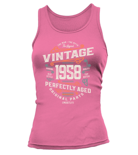 65 Years Old Vintage 1958 Man Myth Legend 65th Tank top Woman