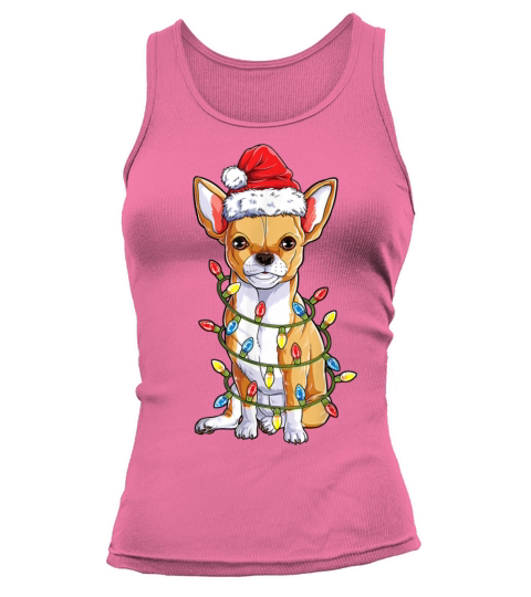 Chihuahua Santa Christmas Tree Lights Xmas Boys Do Tank top Woman