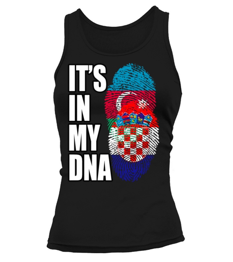 Croatian And Azerbaijani Mix Heritage DNA Flag Tank top Woman