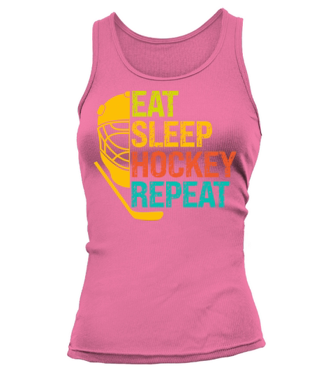 Eat Sleep Hockey Repeat Funny Hockey Players Tank top Woman