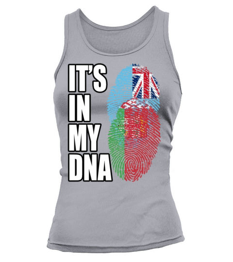 Fijian And Belarusian Mix Heritage DNA Flag Tank top Woman