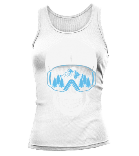 funny ski skeleton Tank top Woman