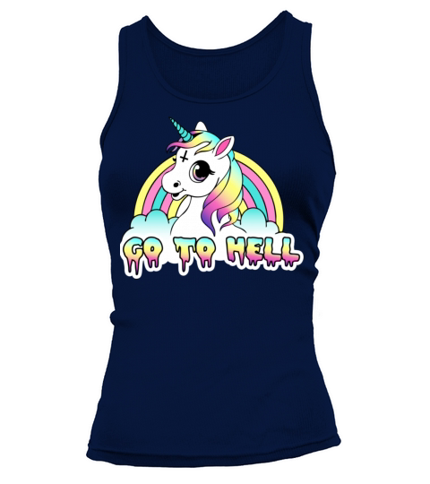 Go To Hell quot Pastel Goth Unicorn Tank top Woman