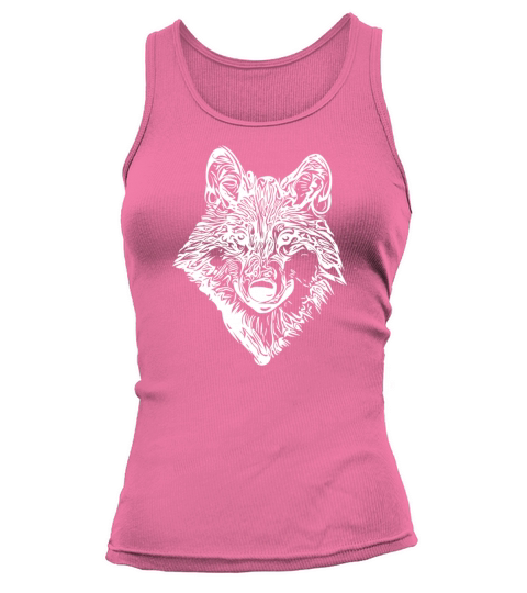 Sweet Elegant Vintage Wolf Portrait Tank top Woman