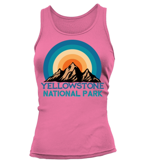 Vintage Retro Yellowstone National Park Mountain Tank top Woman