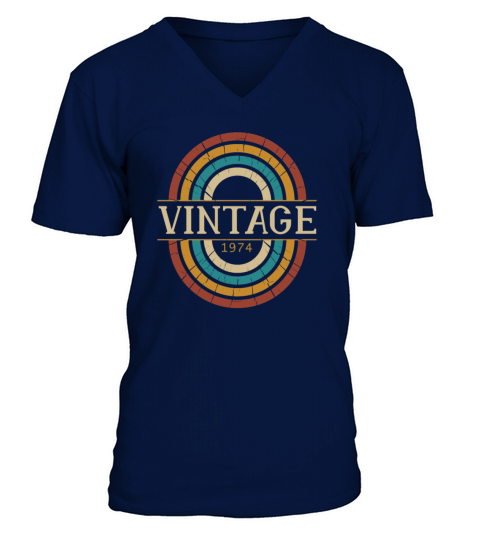 1974 birthday vintage shirt - gift idea retro V-Neck T-shirt