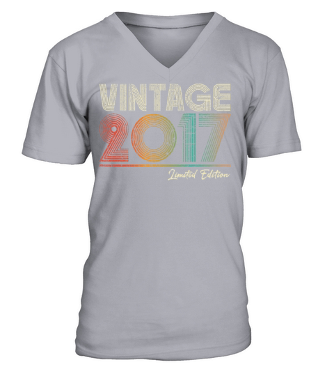 6 Years Old Vintage 2017 6th Birthday Gifts V-Neck T-shirt