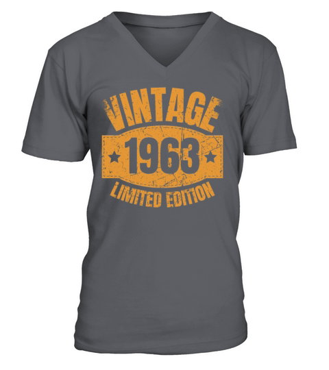 60 Years Vintage 1963 Retro 60th Birthday V-Neck T-shirt