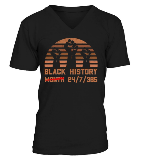 Black History Month USA Black History African V-Neck T-shirt