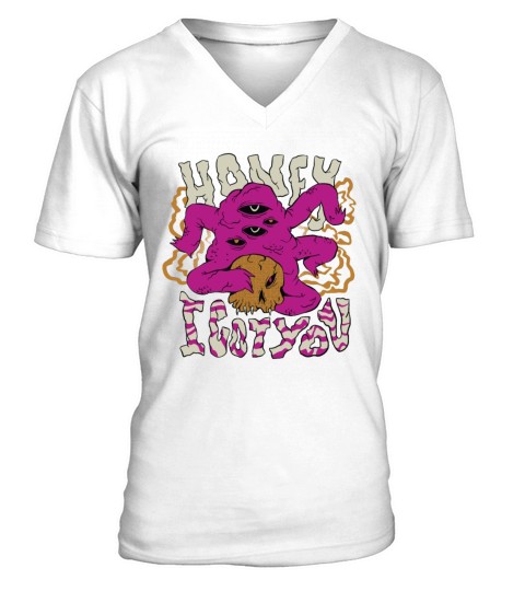 Creepy scary monster quote Creepy scary monster qu V-Neck T-shirt