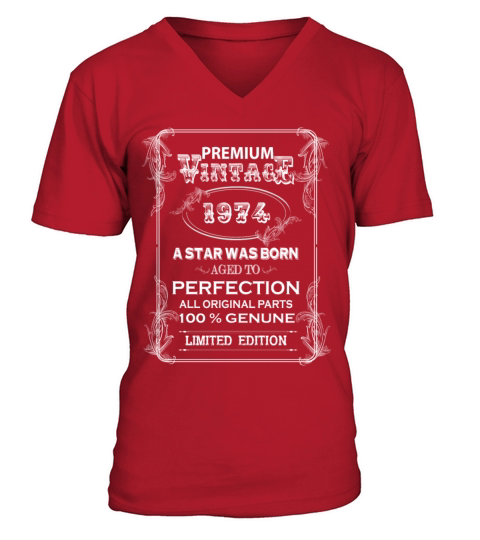 premium vintage 1974 V-Neck T-shirt