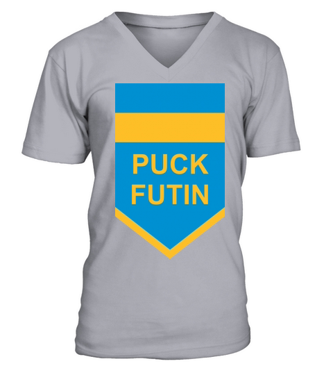 puck futin logo design V-Neck T-shirt