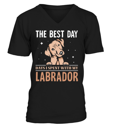 The Best Day - days i spent with my Labrador V-Neck T-shirt