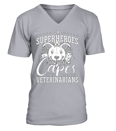 Veterinary Some Superheroes Dont Wear Vet Student V-Neck T-shirt