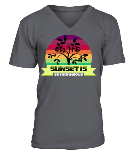 Vintage sunset t shirt design V-Neck T-shirt