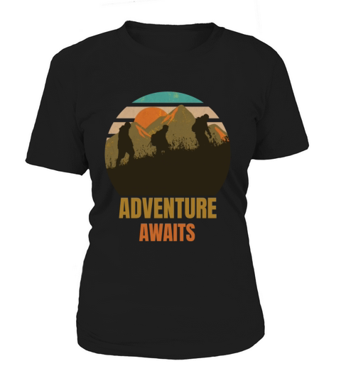 Adventure Awaits Retro Vintage Mountain Adventurer Women's T-Shirt