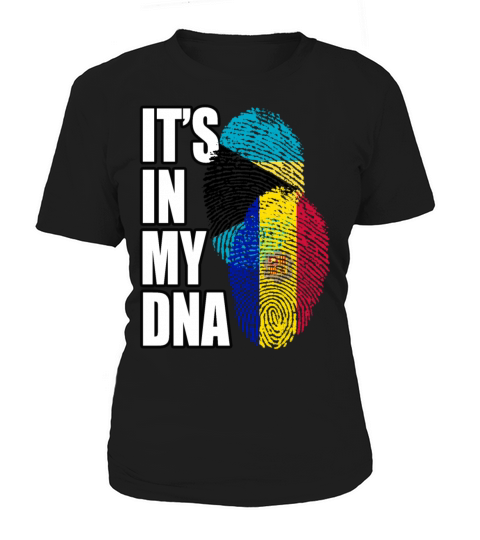 Andorran And Bahamian Mix Heritage DNA Flag Women's T-Shirt