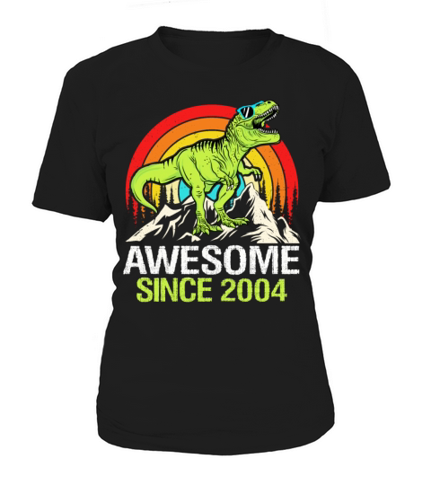 Awesome Since 2004 Dinosaur 19th Birthday Gift Women's T-Shirt