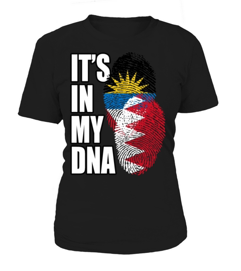 Bahraini And Antiguan Mix Heritage DNA Flag Women's T-Shirt