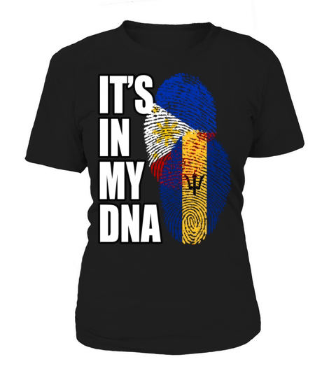 Barbadian And Filipino Mix Heritage DNA Flag Women's T-Shirt