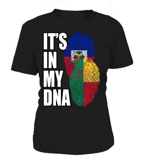 Beninese And Haitian Mix Heritage DNA Flag Women's T-Shirt