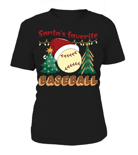 Christmas Sport Christmas Santas Favorite Baseball Women's T-Shirt