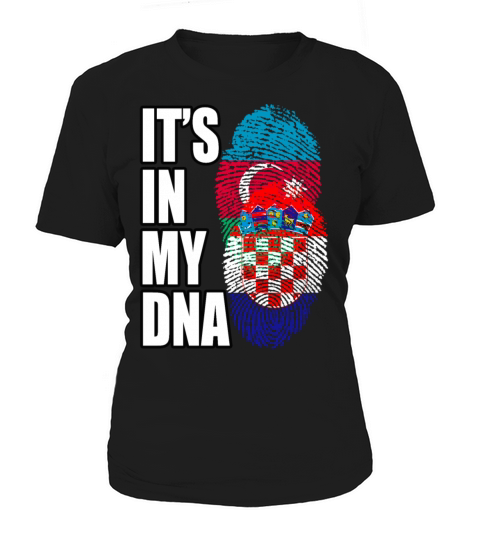 Croatian And Azerbaijani Mix Heritage DNA Flag Women's T-Shirt