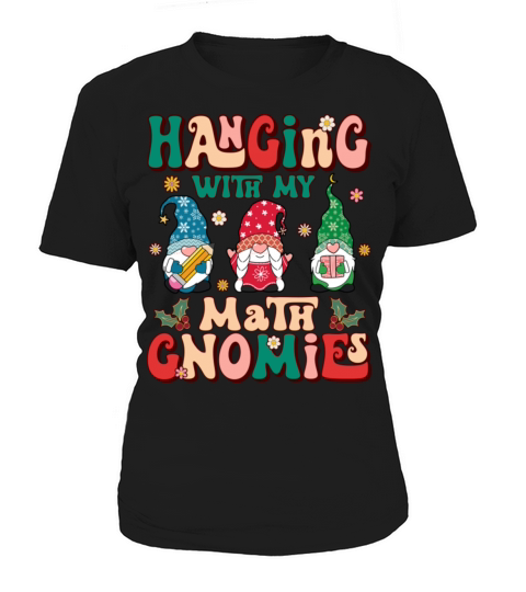 Hanging With My Math Gnomies Teacher Gnome Retro Women's T-Shirt