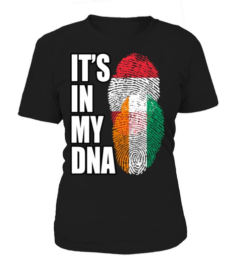 Ivorian And Austrian Mix Heritage DNA Flag Women's T-Shirt