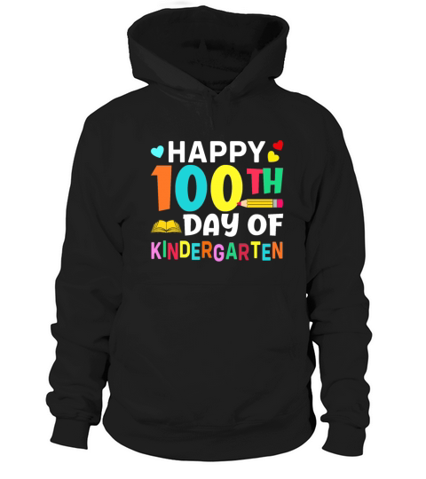 100 Days Of School Design for Kindergarten Teacher Hoodie Unisex