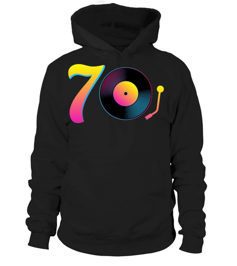 70s Vinyl Record Music Seventies Vibe Retro Musici Hoodie Unisex