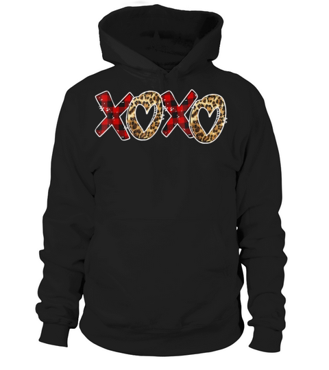 Buffalo Plaid Leopard Heat XOXO Yall Valentines Da Hoodie Unisex
