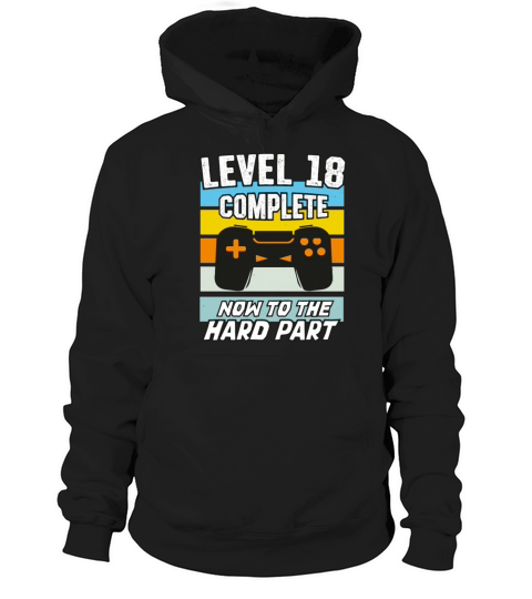 Level 18 Birthday Video Games 18th Bday Hoodie Unisex