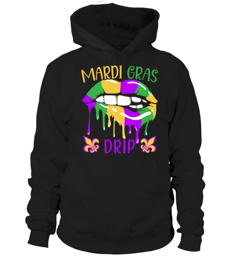 Mardi Gras Drip New Orleans Louisiana Parade Hoodie Unisex