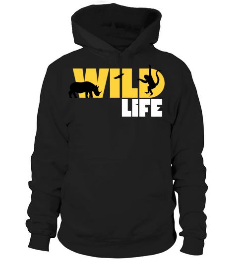 Minimalist Black and Yellow Wild Life T-Shirt Hoodie Unisex