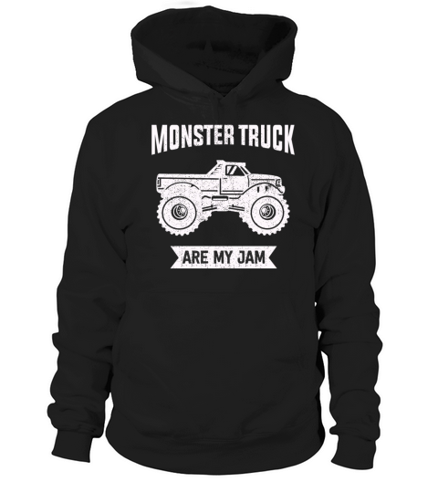 Monster Trucks Are My Jam Vintage Retro Hoodie Unisex