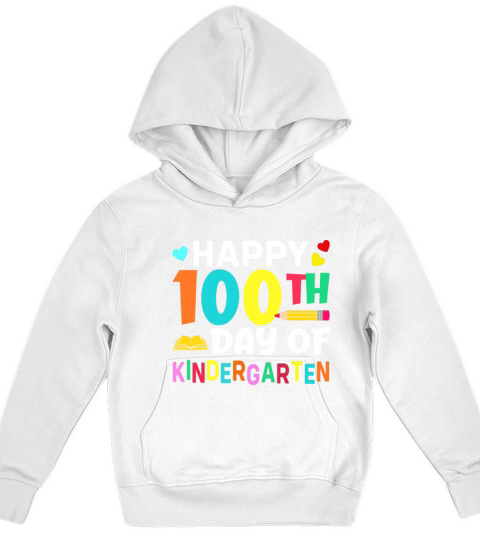 100 Days Of School Design for Kindergarten Teacher Kids Hoodie