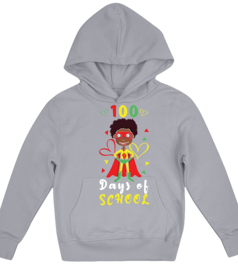100th Days Black History Month 100 Day Of School Kids Hoodie
