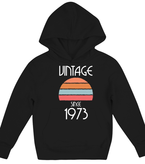 1973 Vintage born in Retro age Birthday gift idea Kids Hoodie